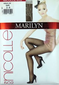 Marilyn NICOLLE 502 R2 rajstopy romby 20DEN glace